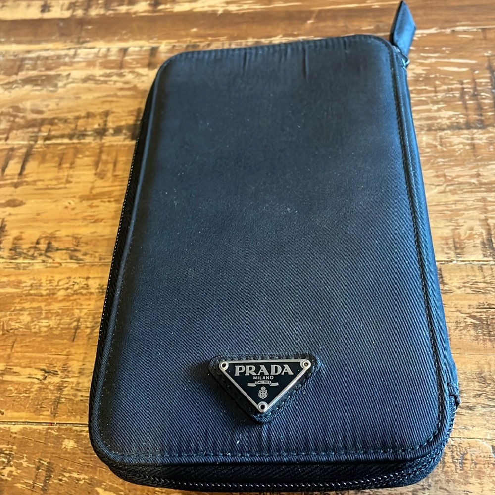 Prada Black Nylon Wallet/Organizer